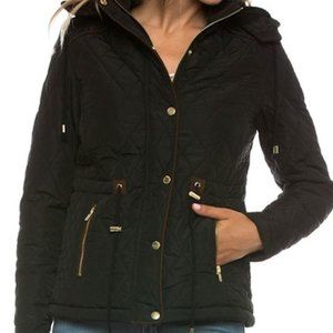 Love Tree Black Quilted Jacket